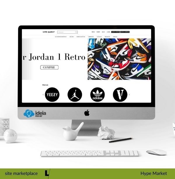 Personalização de layout Marketplace Hype Market